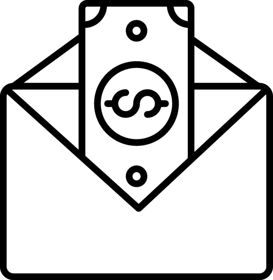 Paycheckss Line Icon vector