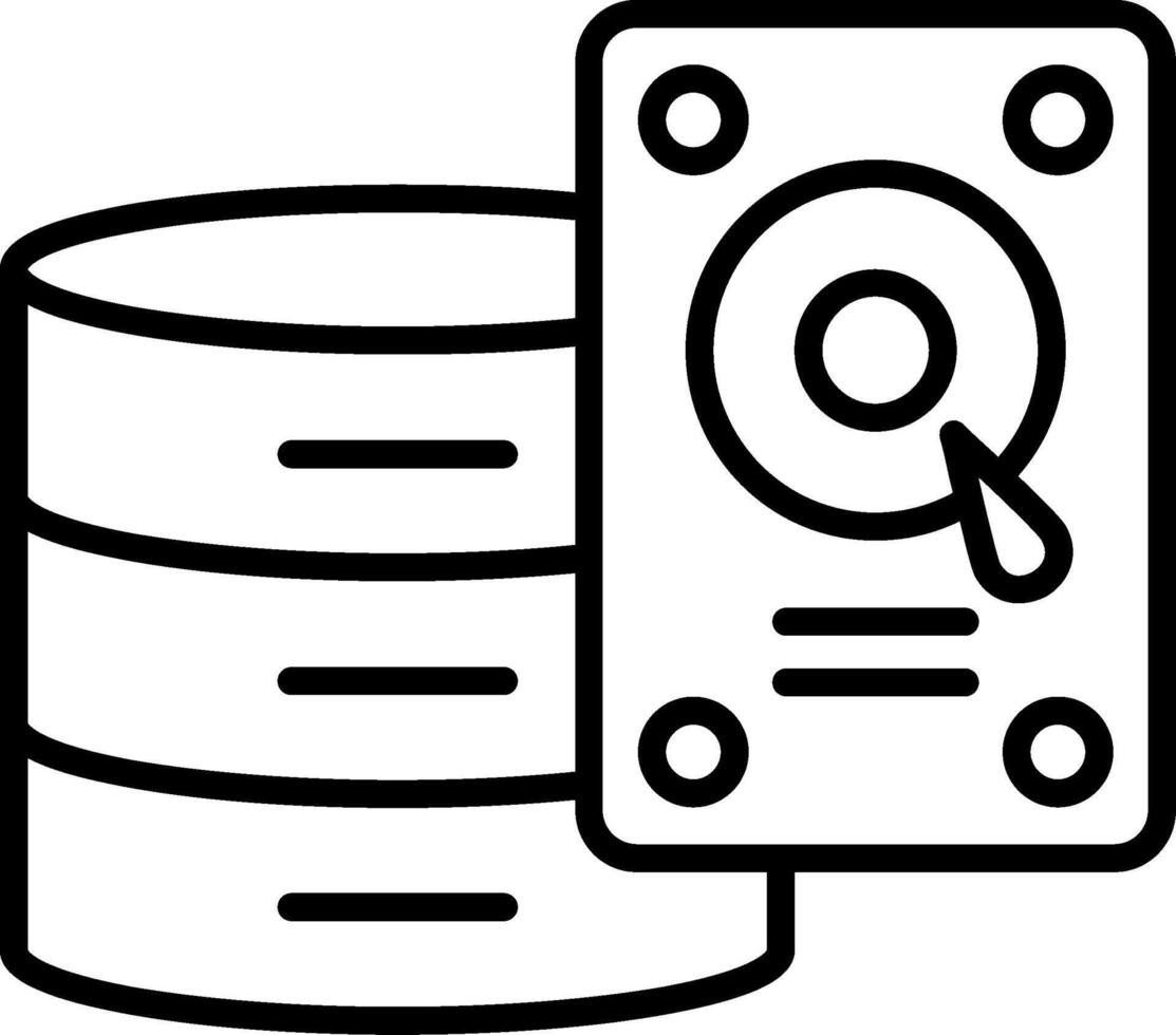 Ssd Disk Line Icon vector