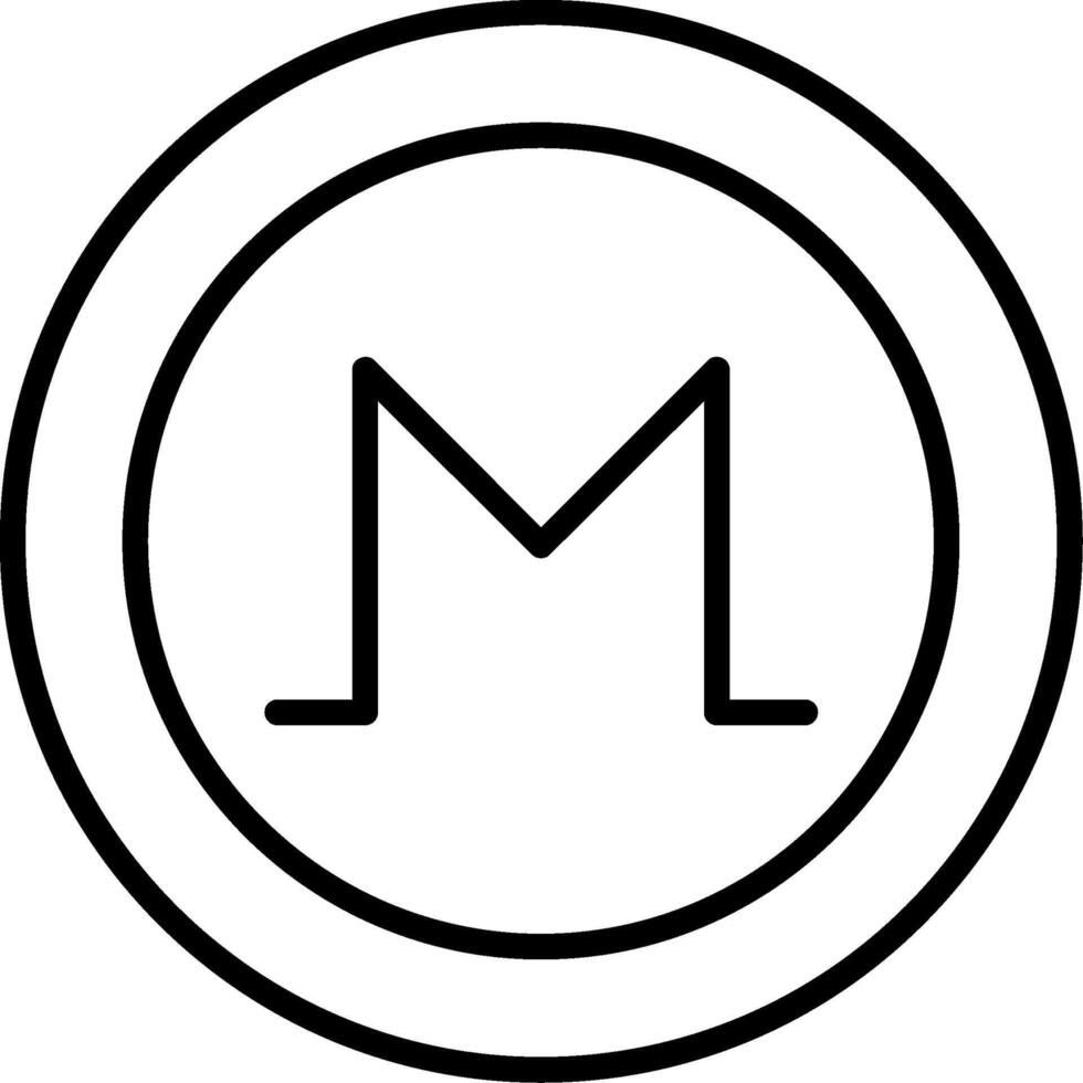 Monero Line Icon vector