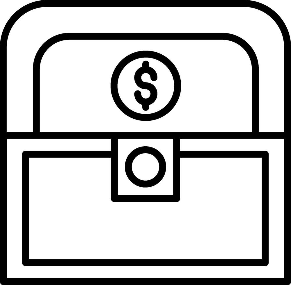 Treasure Line Icon vector