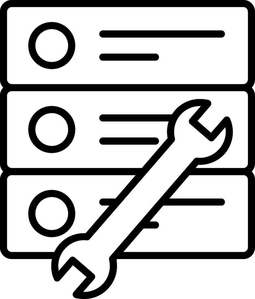 Repair Tool Line Icon vector