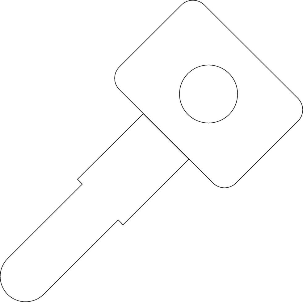 Car Key Line Icon vector