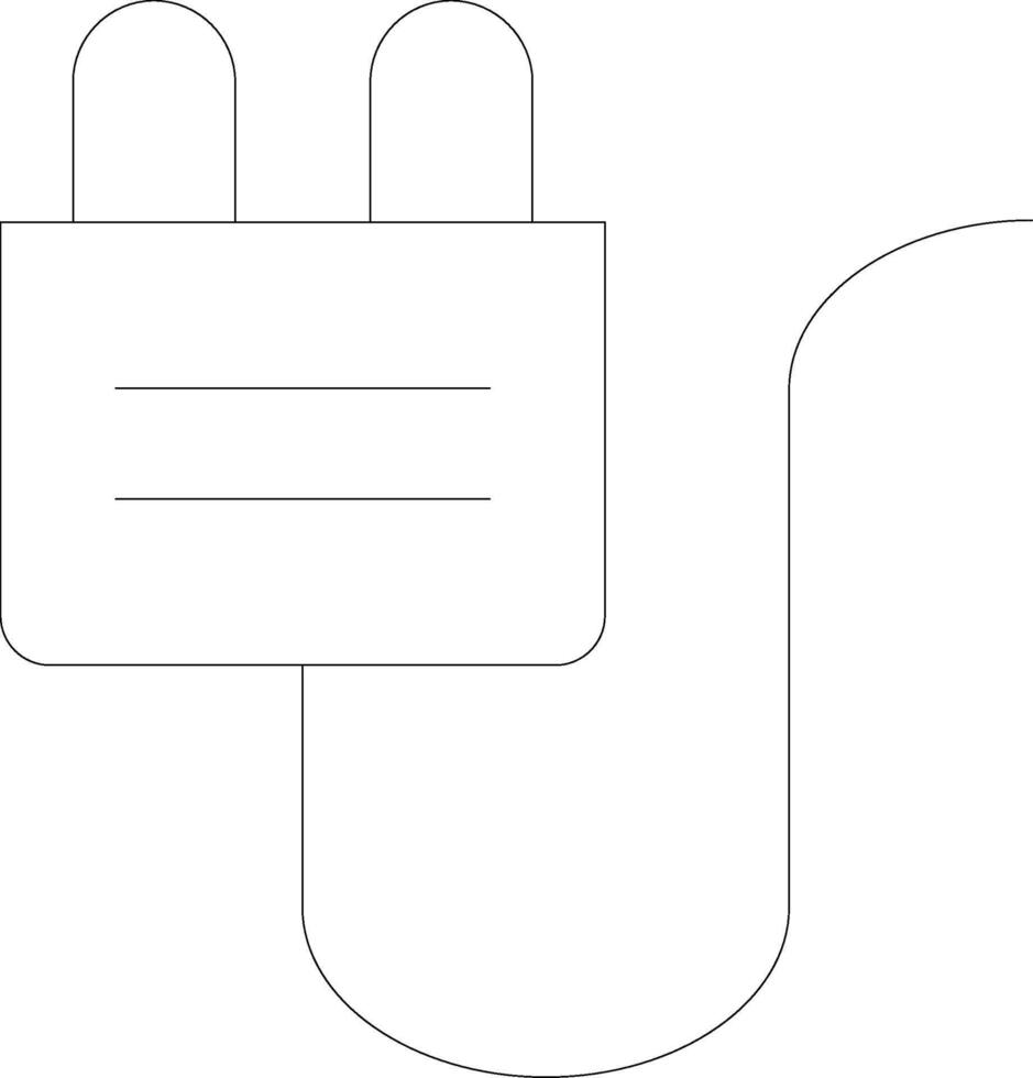 Plug Line Icon vector