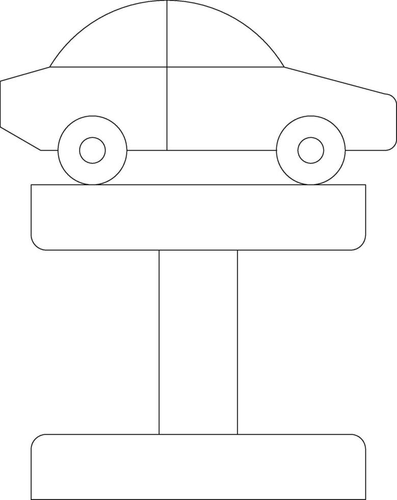 Car Jack Line Icon vector