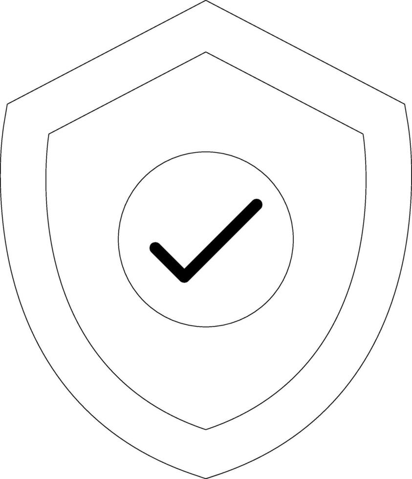 Protection Line Icon vector