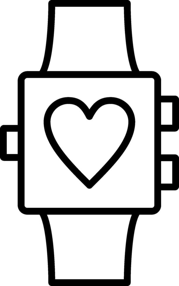 Smartwatch Line Icon vector
