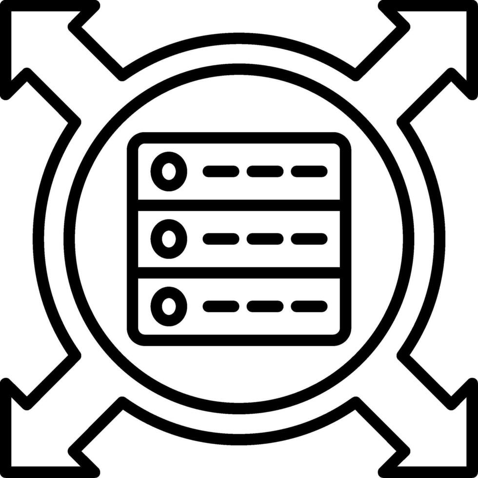 Data Driven Line Icon vector