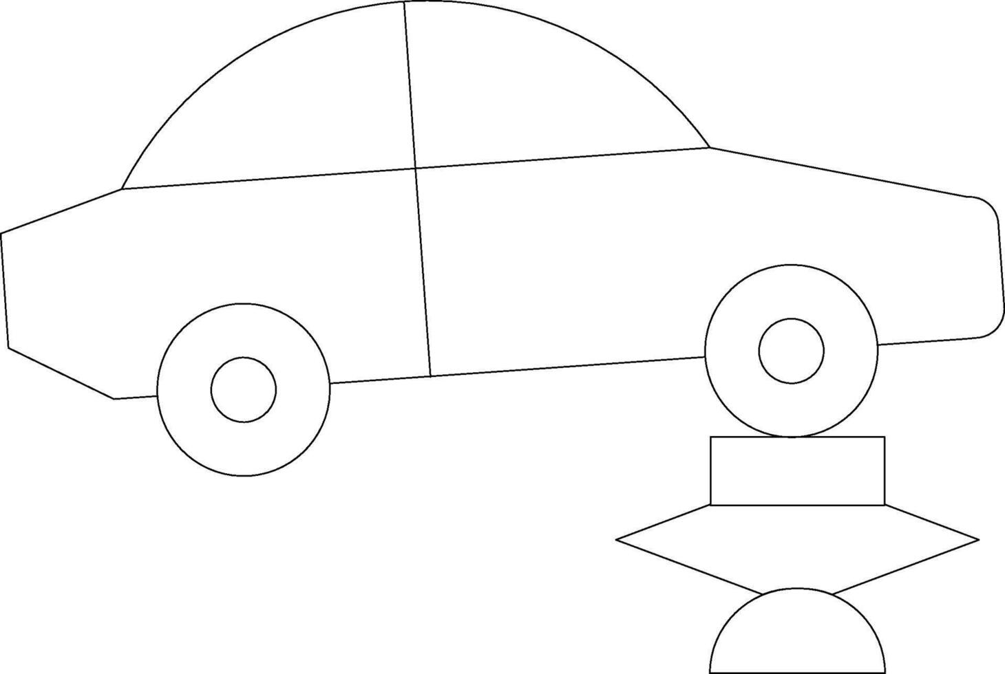 Car Jack Line Icon vector