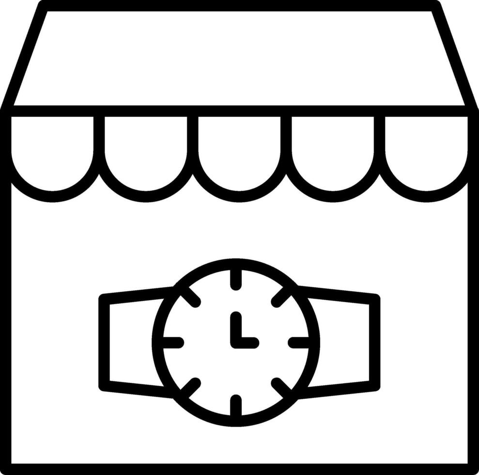 Watch Shop Line Icon vector