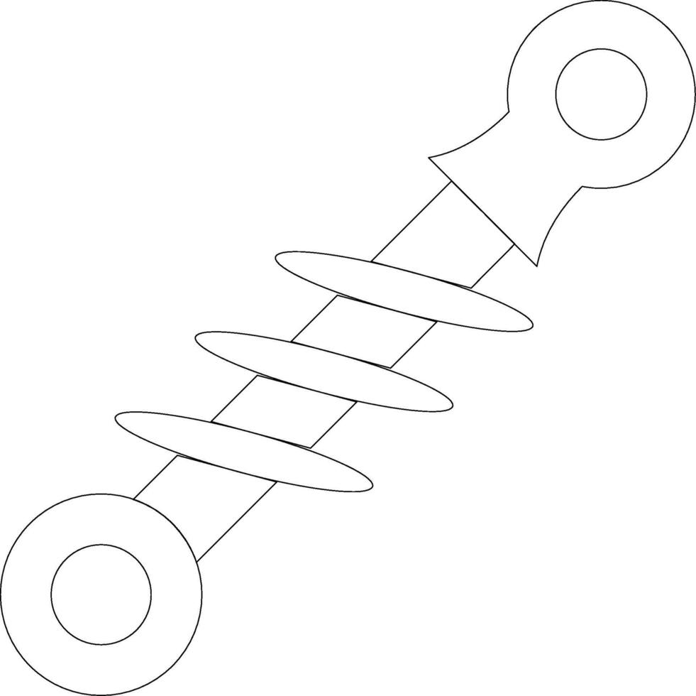 Shock Absorber Line Icon vector