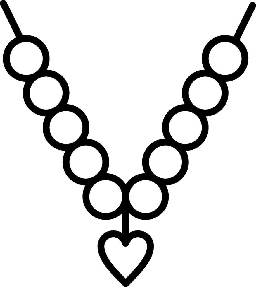 Necklace Line Icon vector
