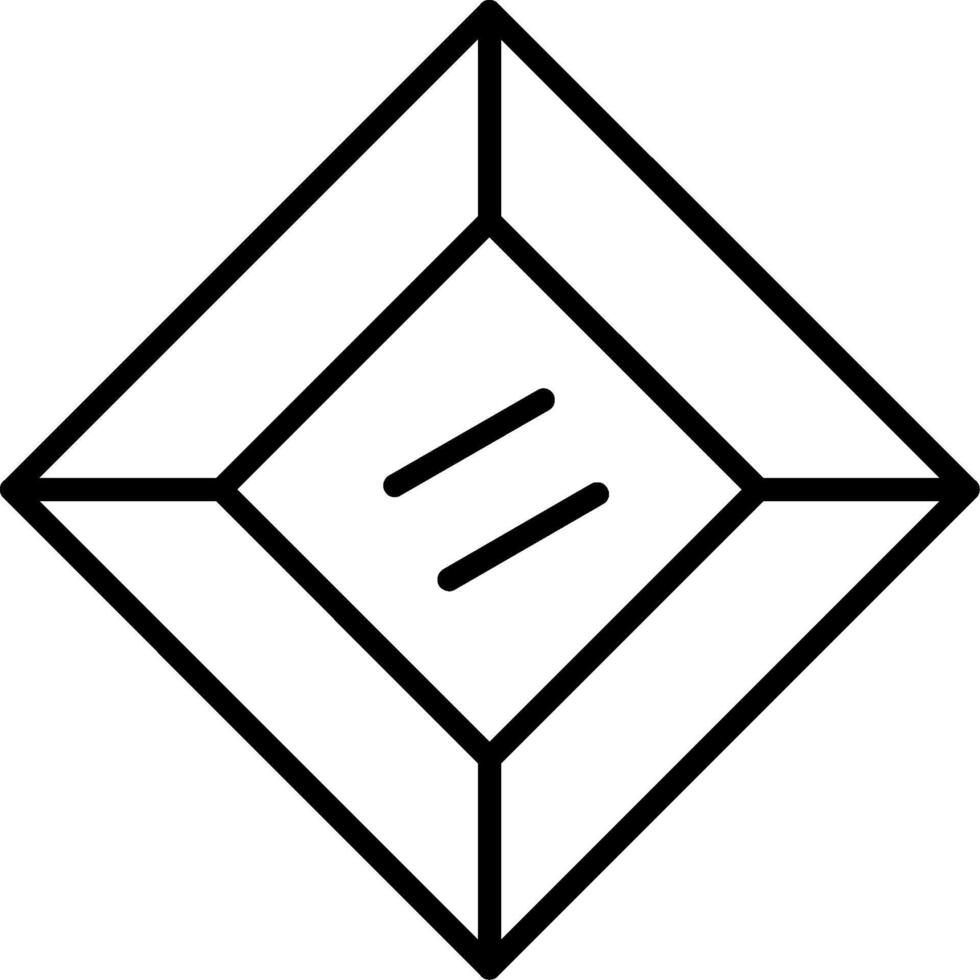 Gem Line Icon vector