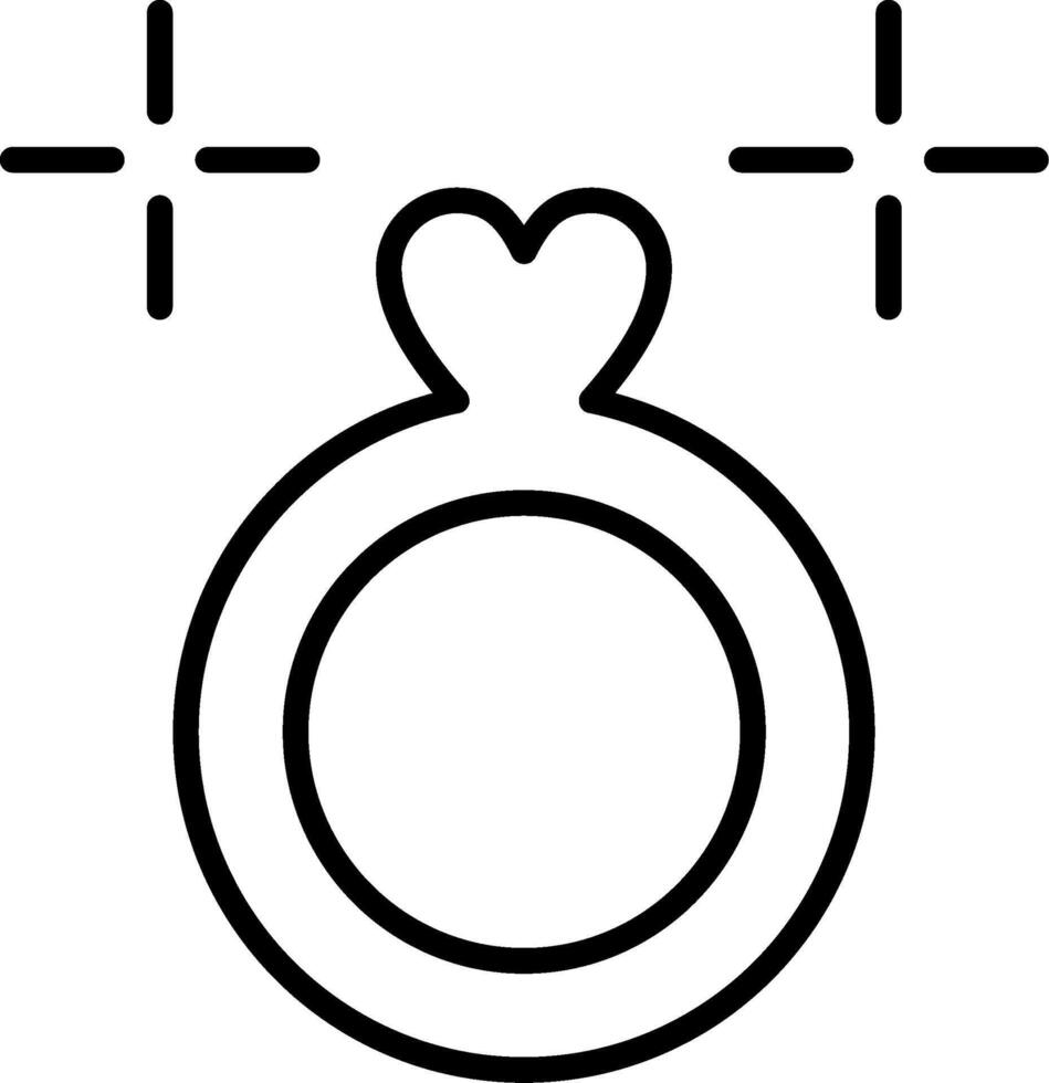 Wedding Ring Line Icon vector