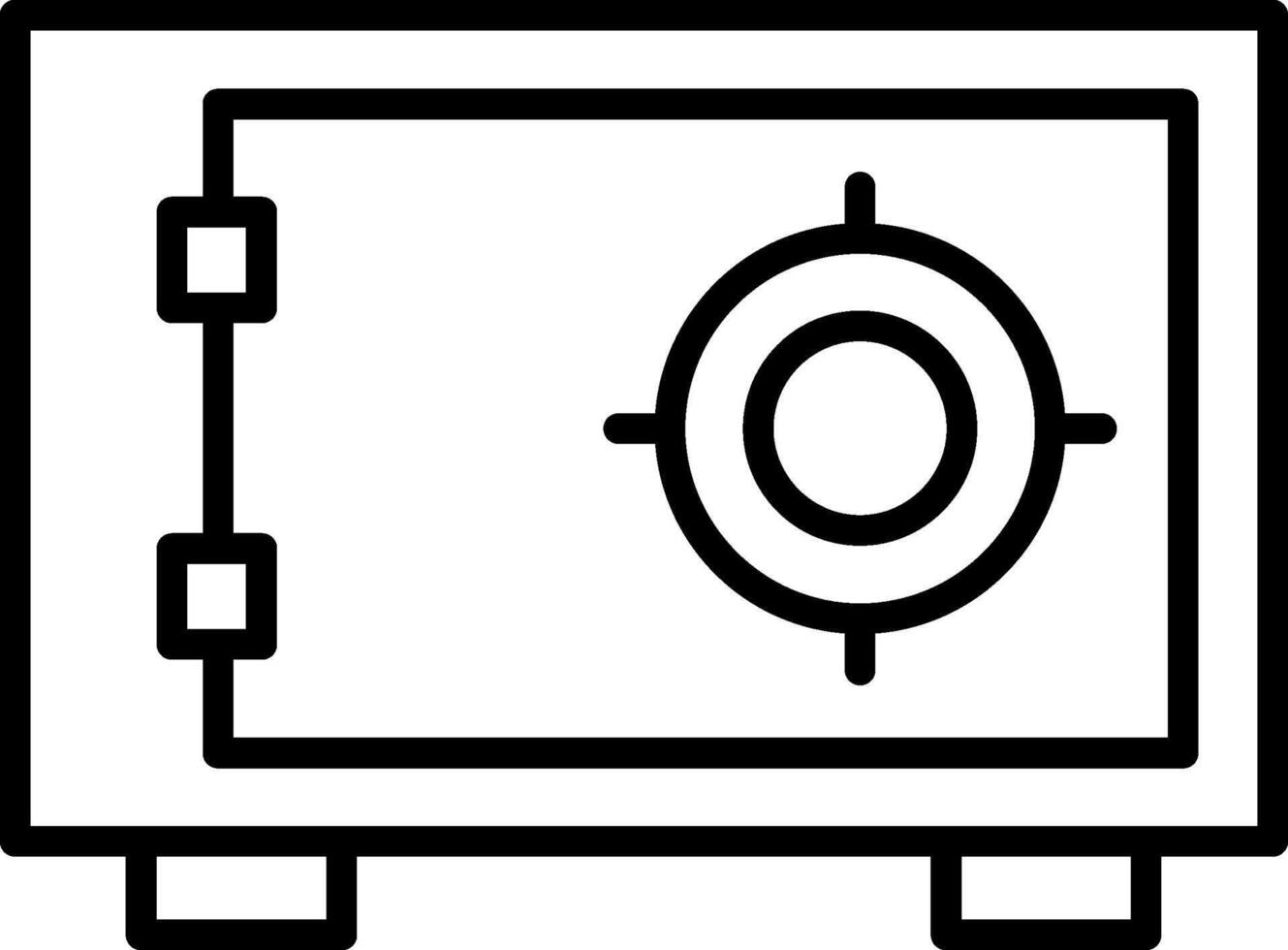 Safebox Line Icon vector