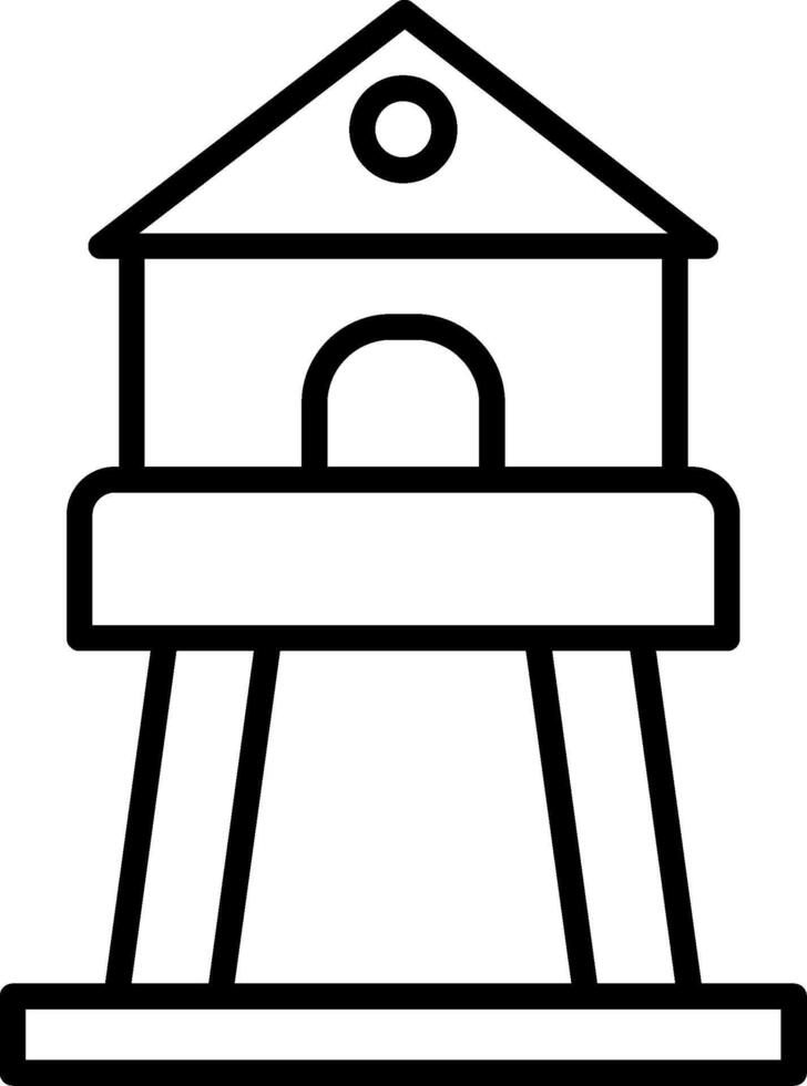 Tower Line Icon vector