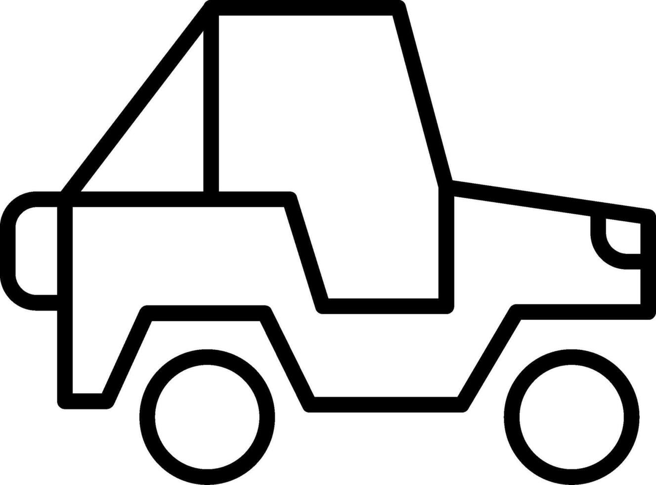 Jeep Line Icon vector