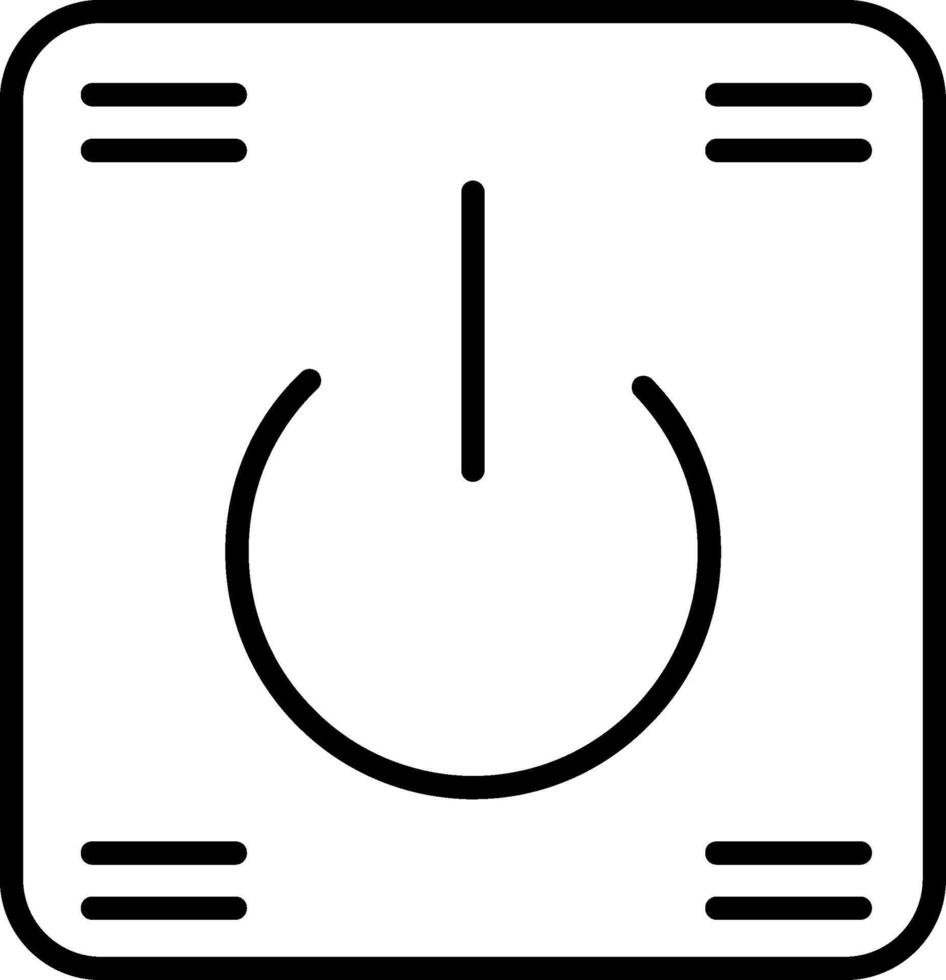 icono de línea de botón de encendido vector