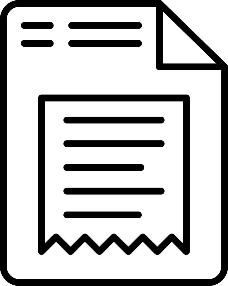 Receipt Line Icon vector
