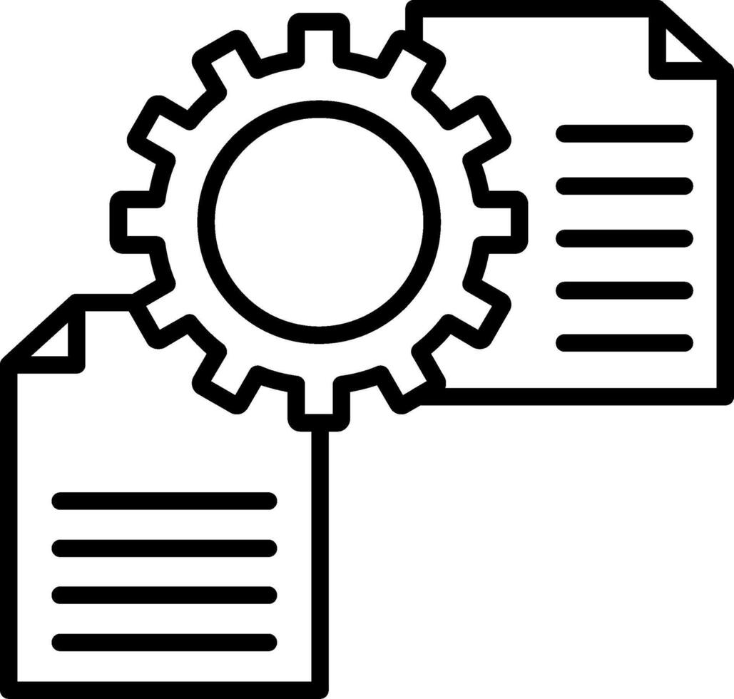 File Management Line Icon vector