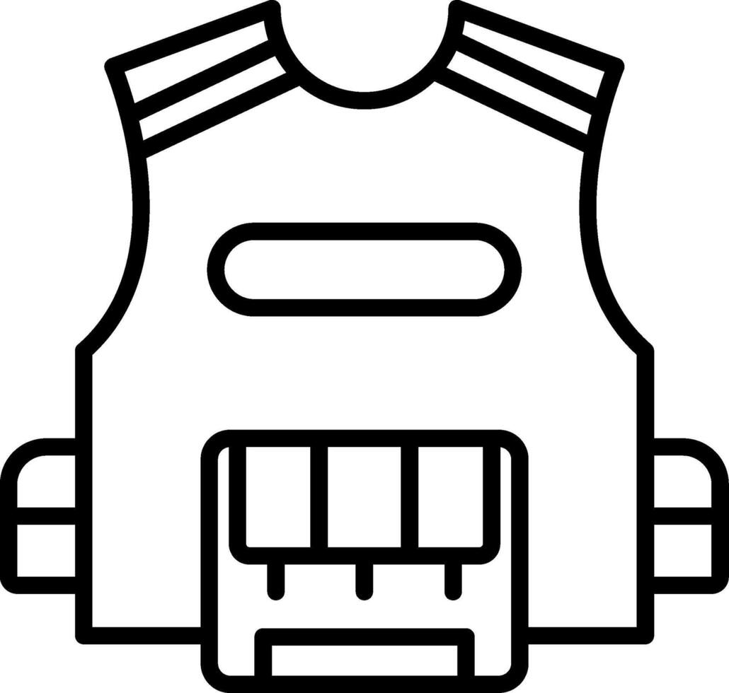 Vest Line Icon vector