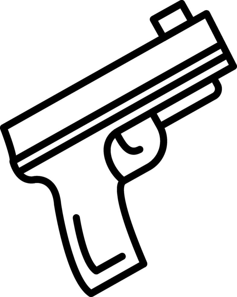 Pistol Line Icon vector