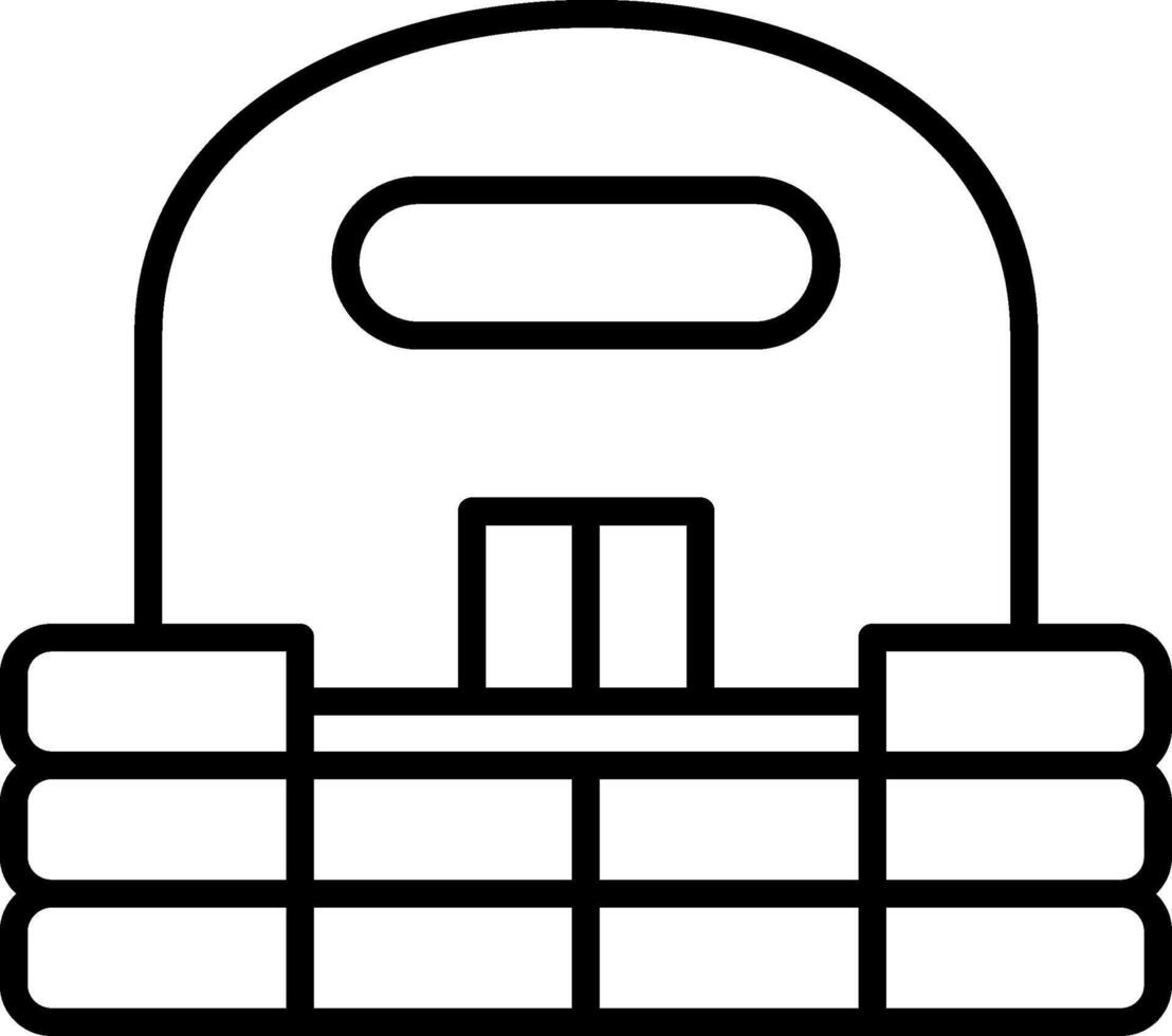 Bunker Line Icon vector