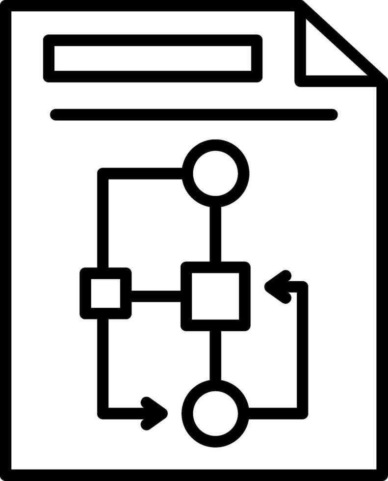 icono de línea de documento vector