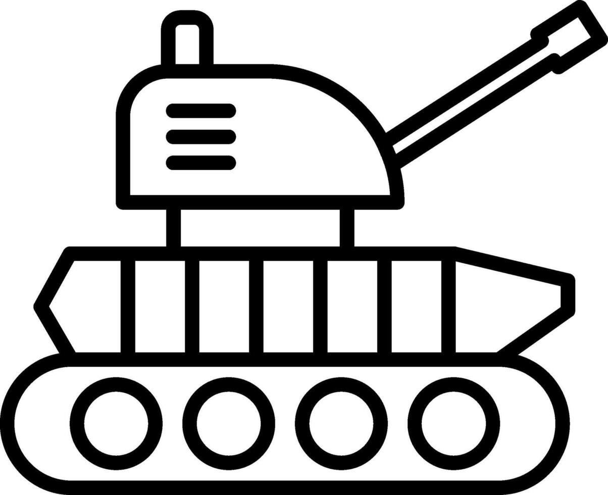 Tank Line Icon vector