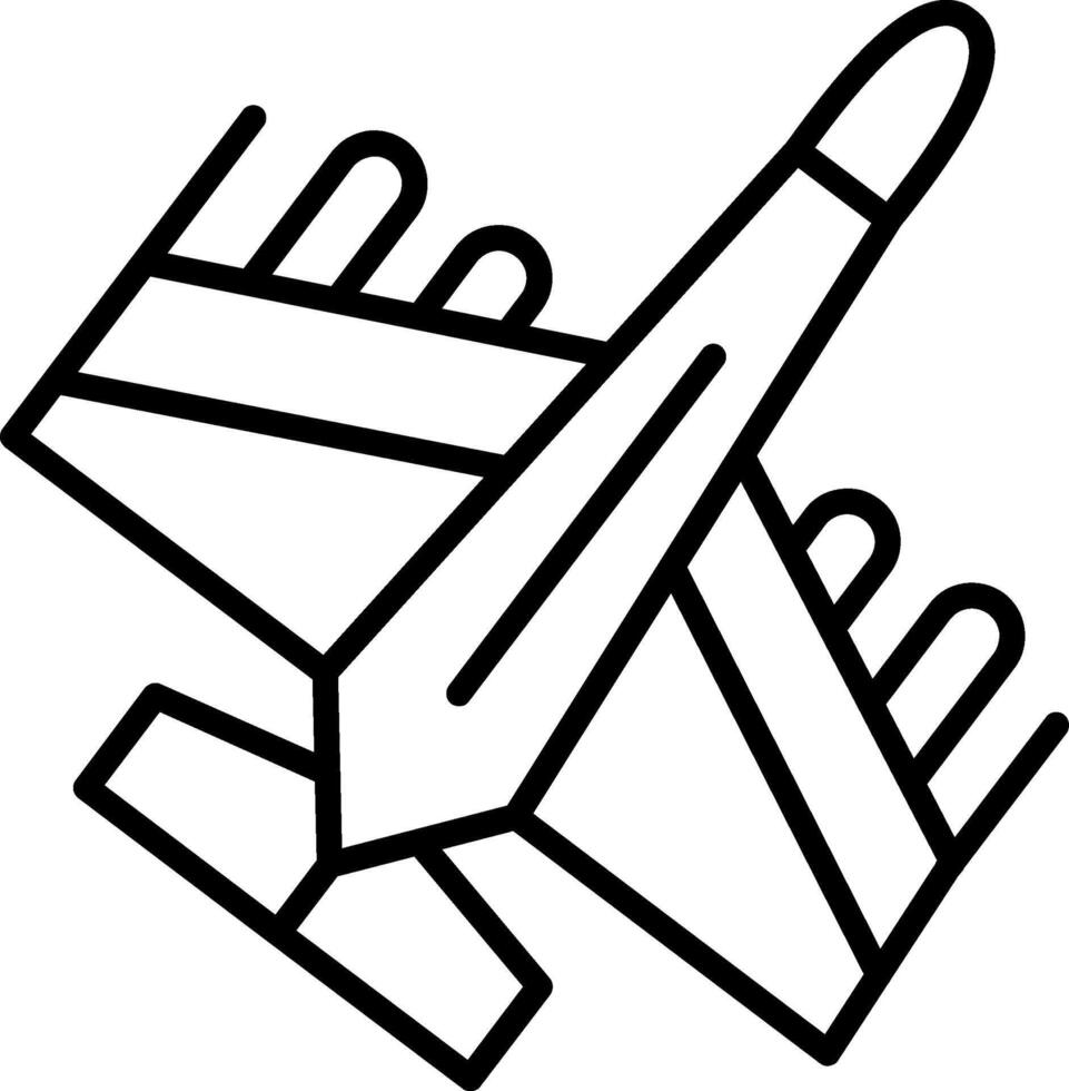 Jet Line Icon vector