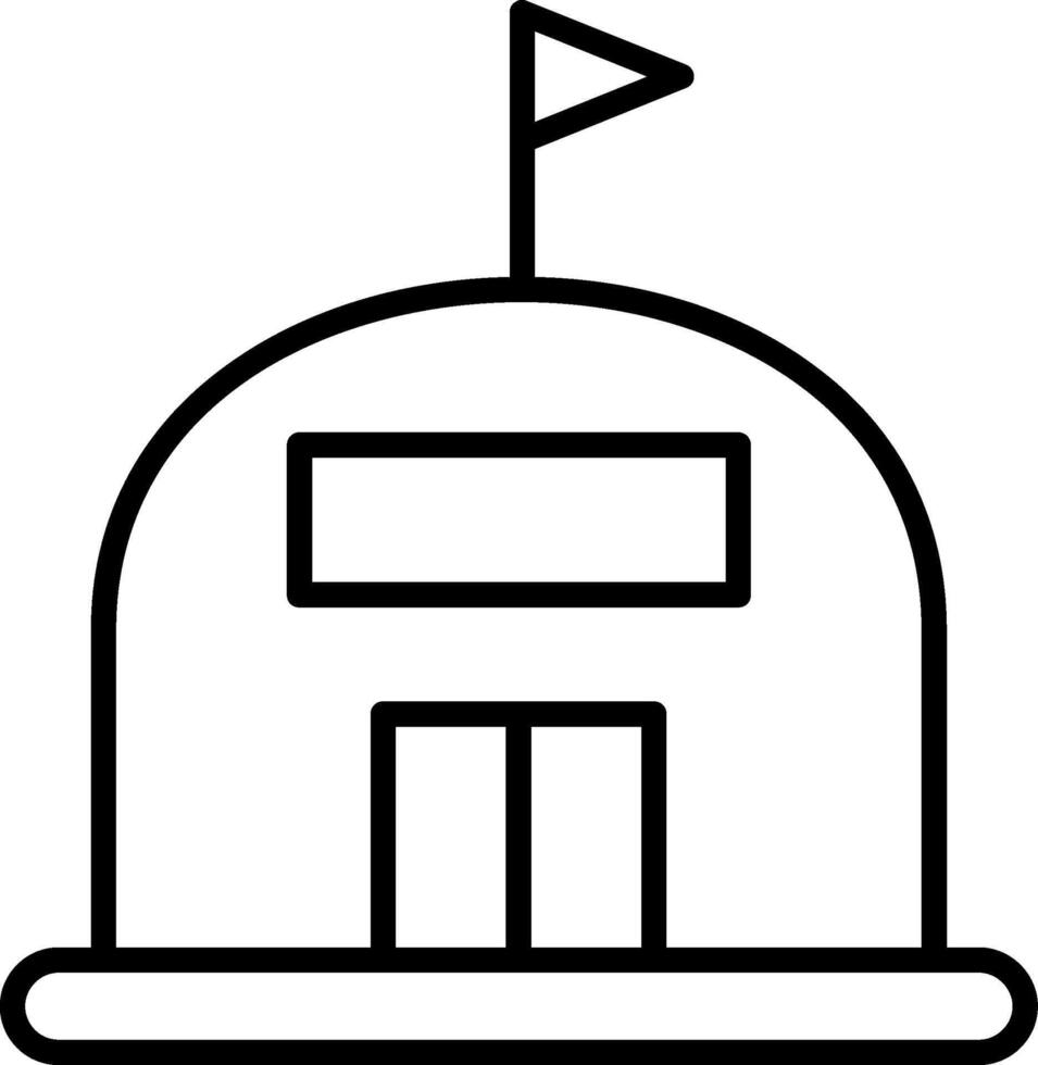 Warehouse Line Icon vector