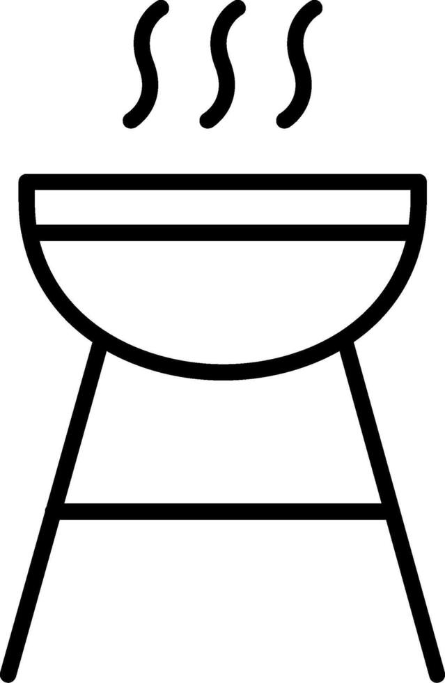Grill Line Icon vector