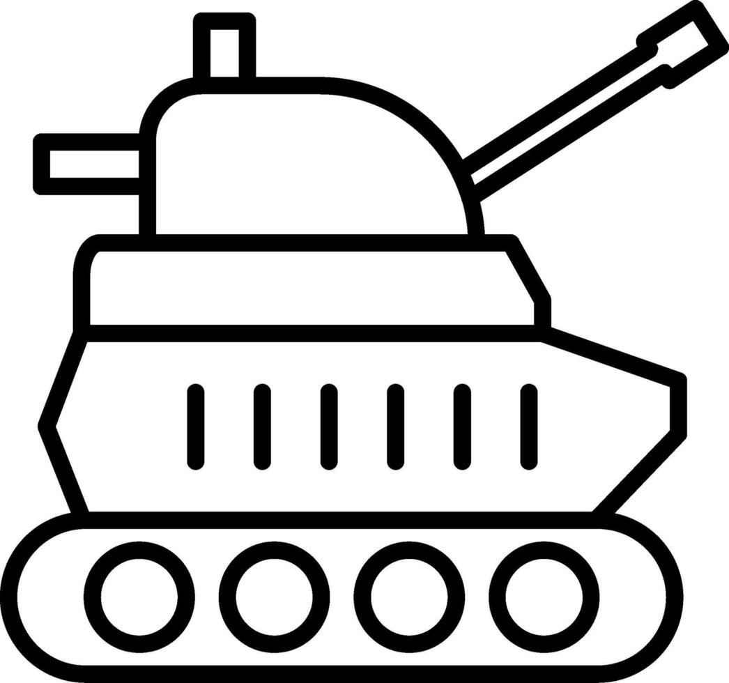 Tank Line Icon vector