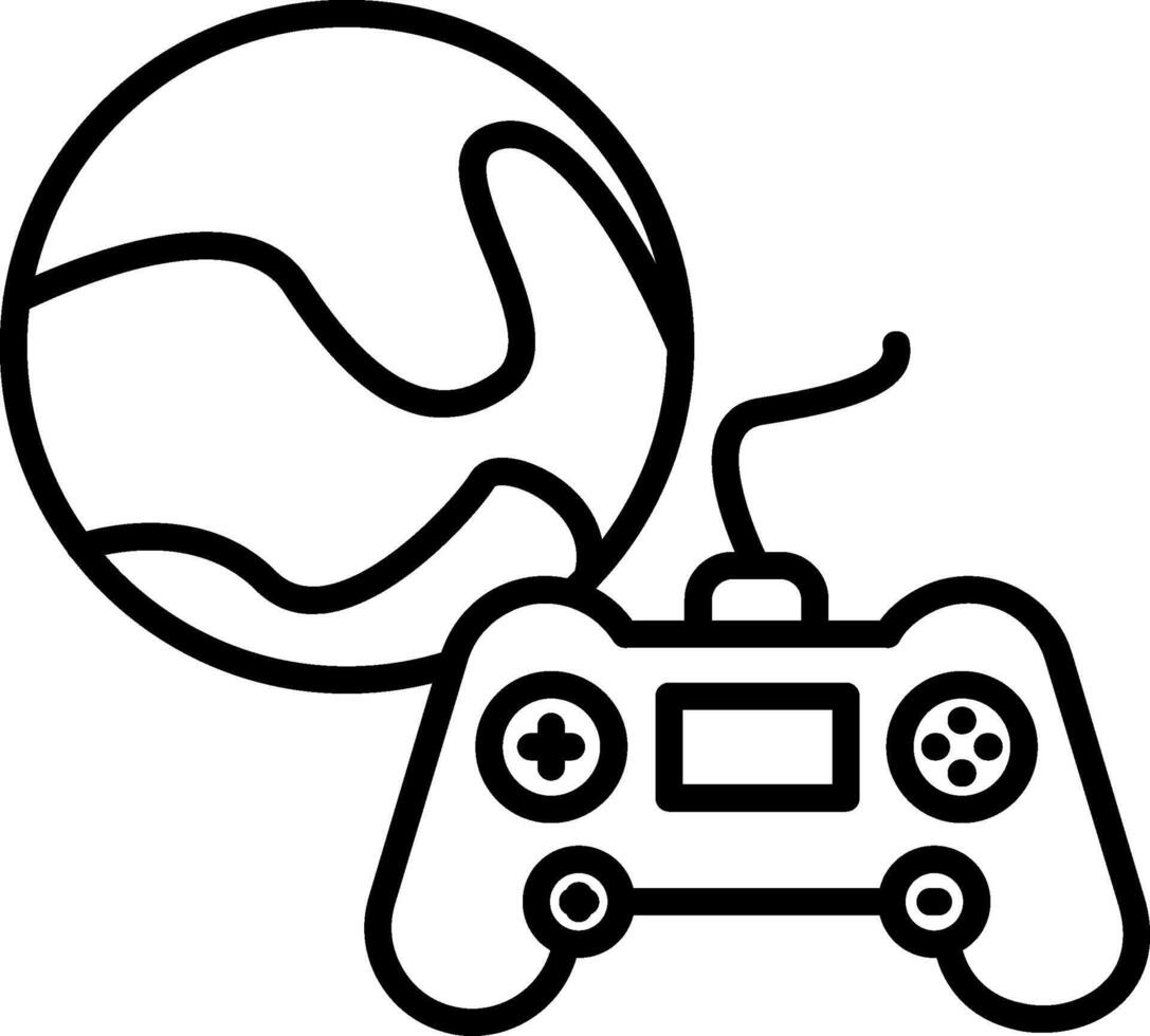 Gaming Line Icon vector