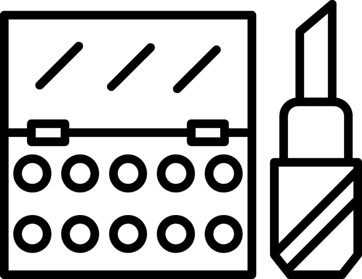 Make Up Line Icon vector