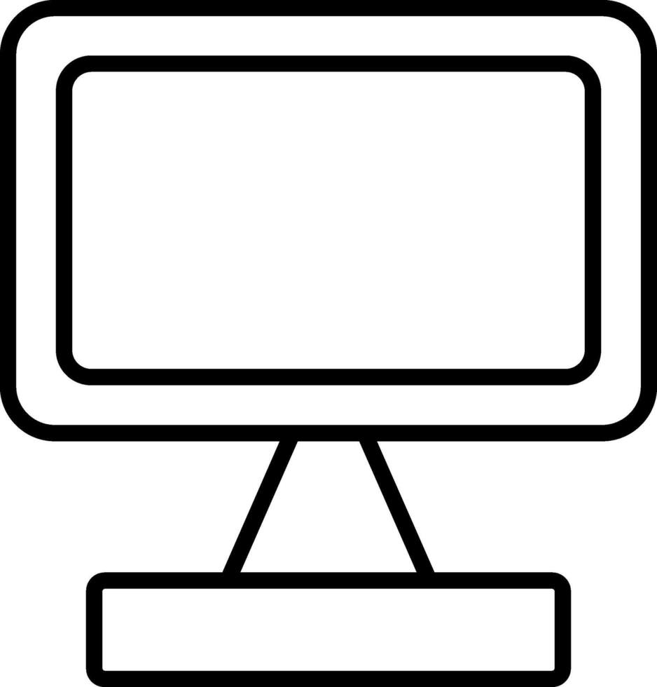 Monitor Screen Line Icon vector