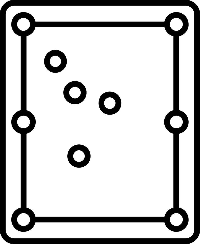 Pool Table Line Icon vector