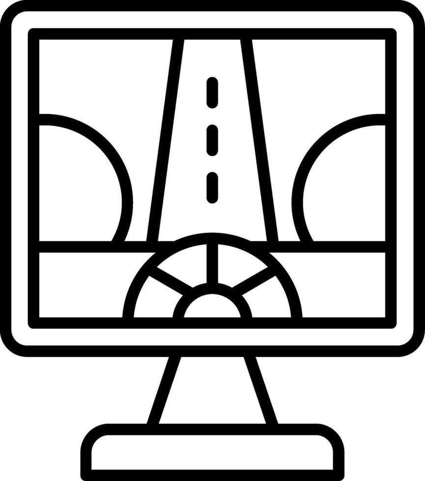 Driving Control Line Icon vector