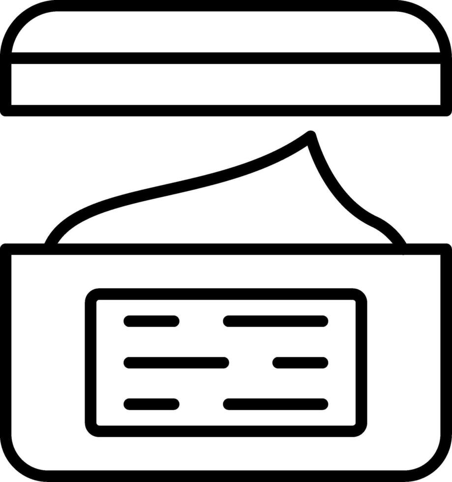Body Cream Line Icon vector