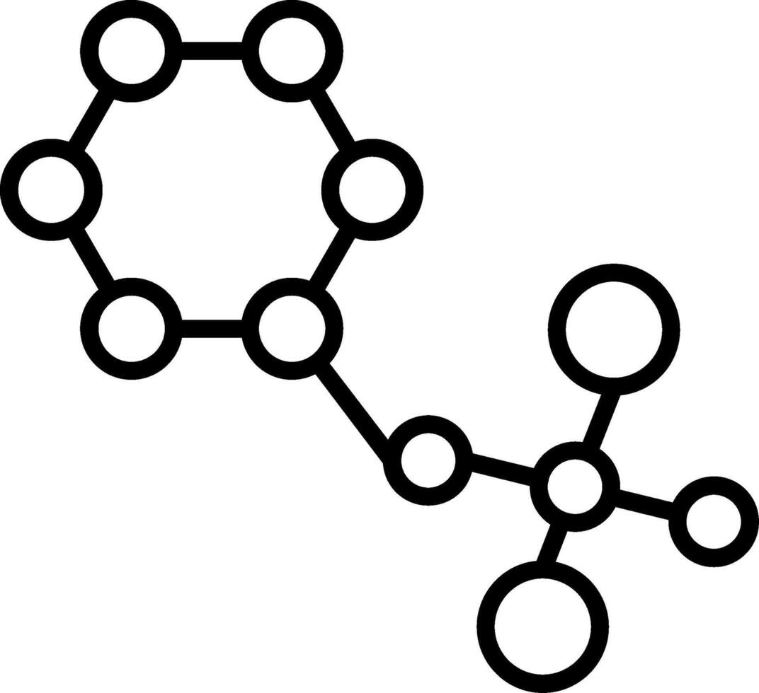 Molecules Line Icon vector