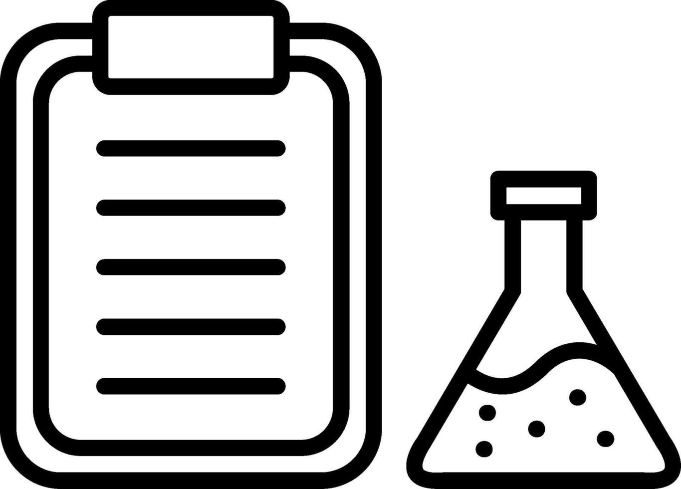 Flask Line Icon vector