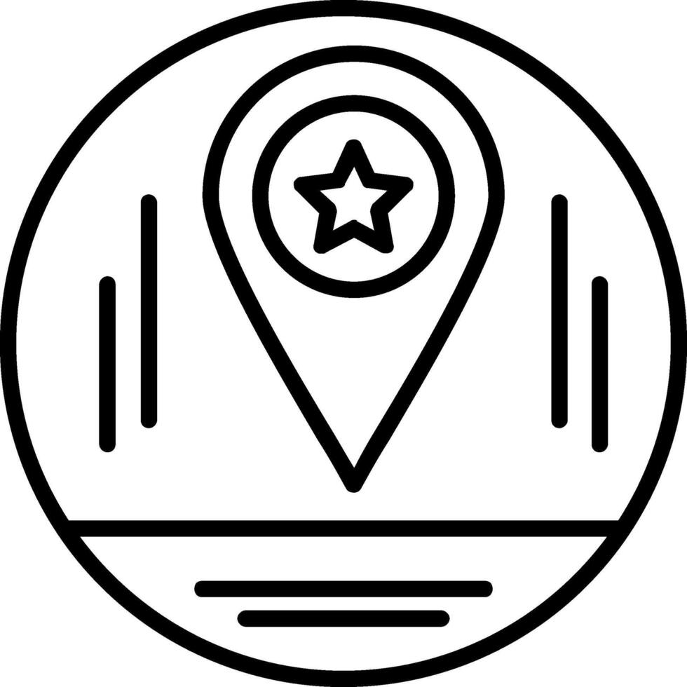 Map Marker Line Icon vector