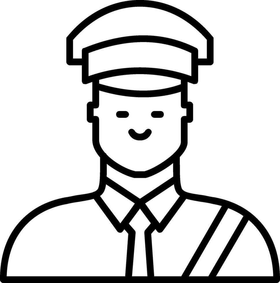 Custom Officer Line Icon vector