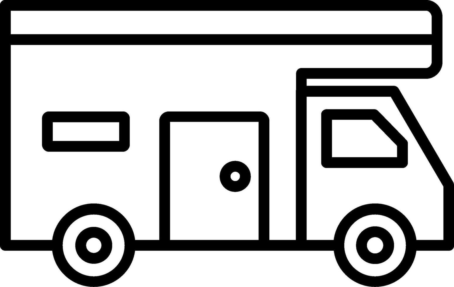 Camper Line Icon vector