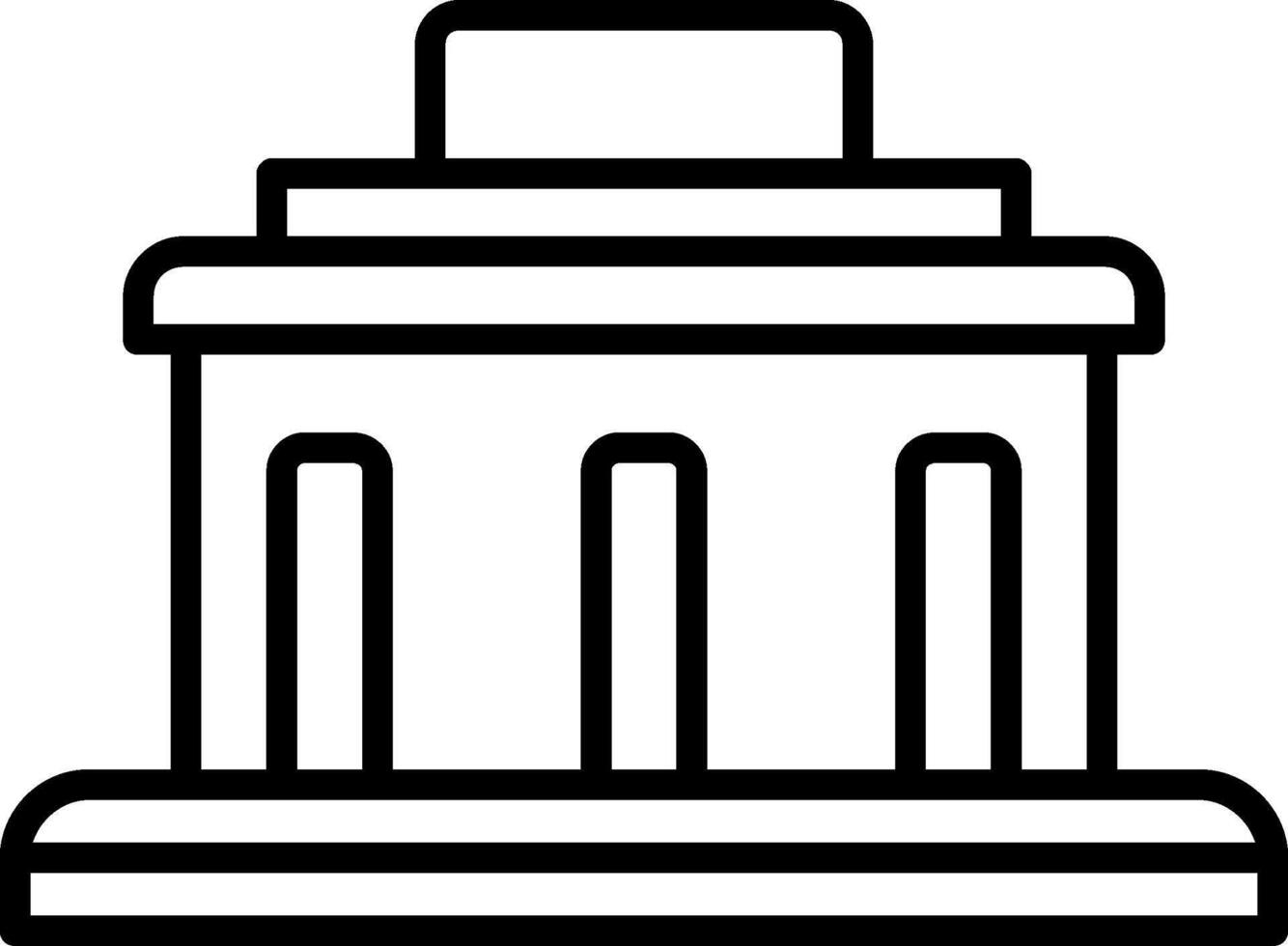 Museum Line Icon vector