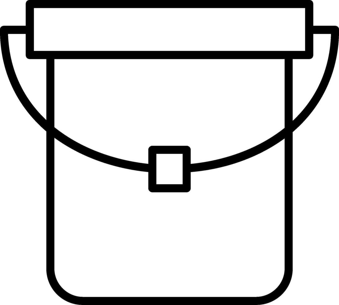 Bucket Line Icon vector