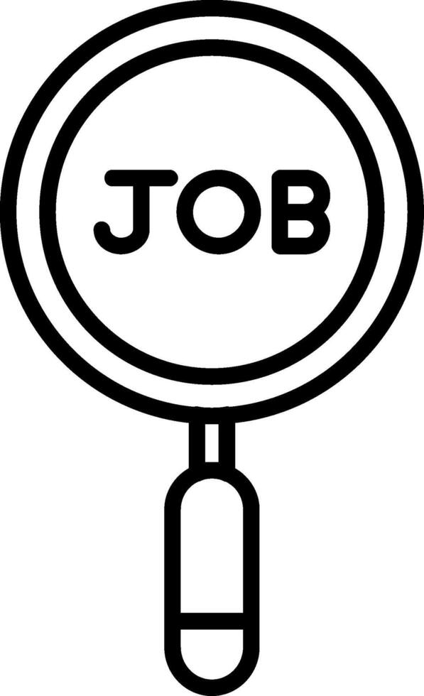 Job Search Line Icon vector