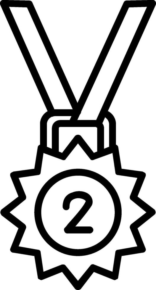 icono de línea de medalla vector