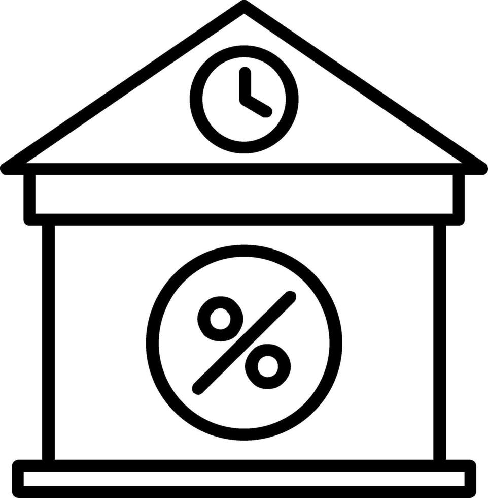 Interest Line Icon vector