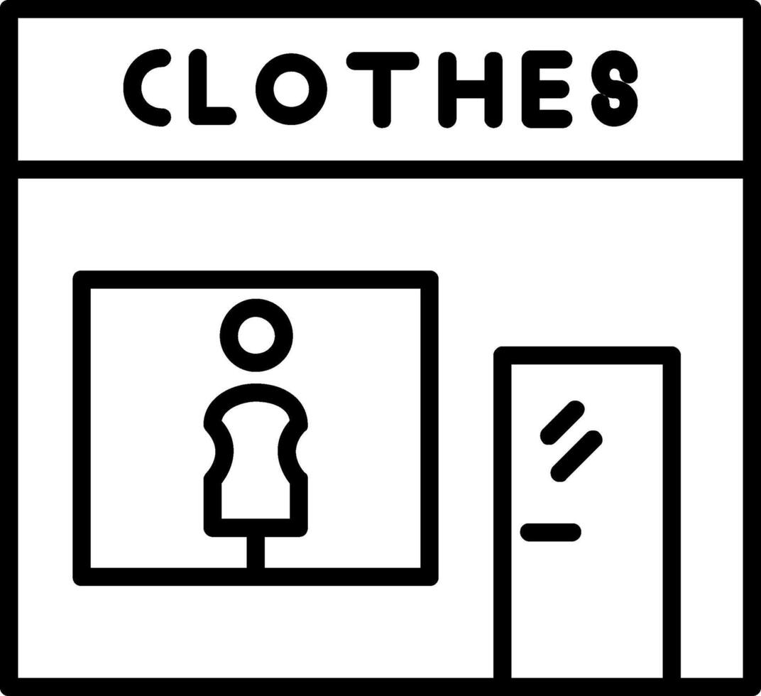 Fashion store Line Icon vector