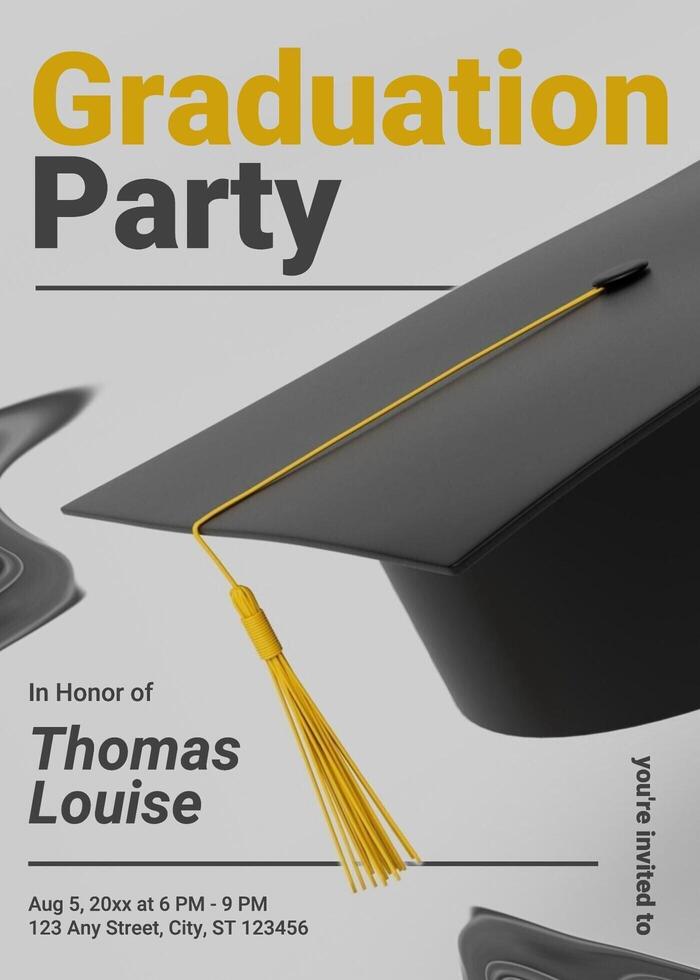 Graduation Invitation Party Template